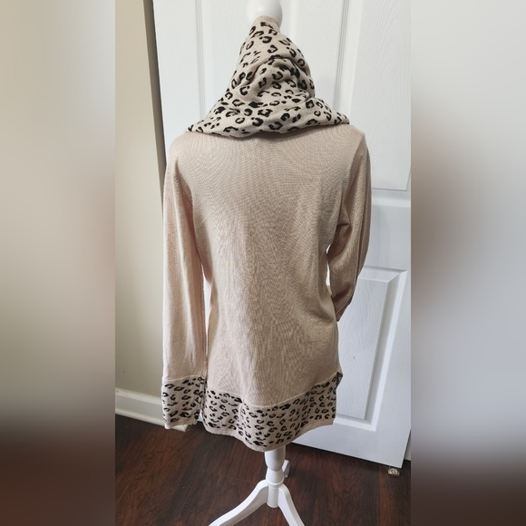 CHEETAH PRINT WOMENS BLOUSE SWEATER SIZE M - Picture 3 of 11